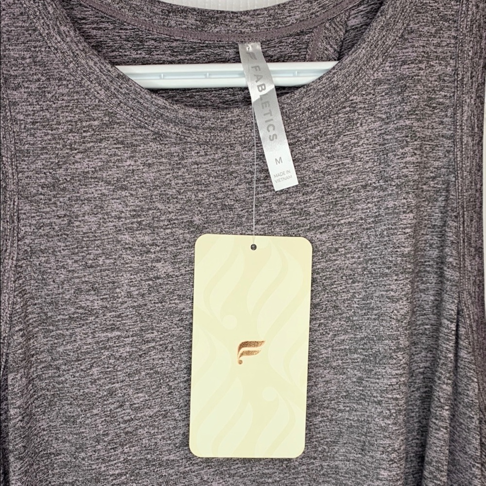 Fabletics Gray Relaxed Tank Top Open Twist Back - Picture 2 of 11